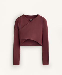 Oysho Футболка с длинными рукавами Comfortlux, бордовый