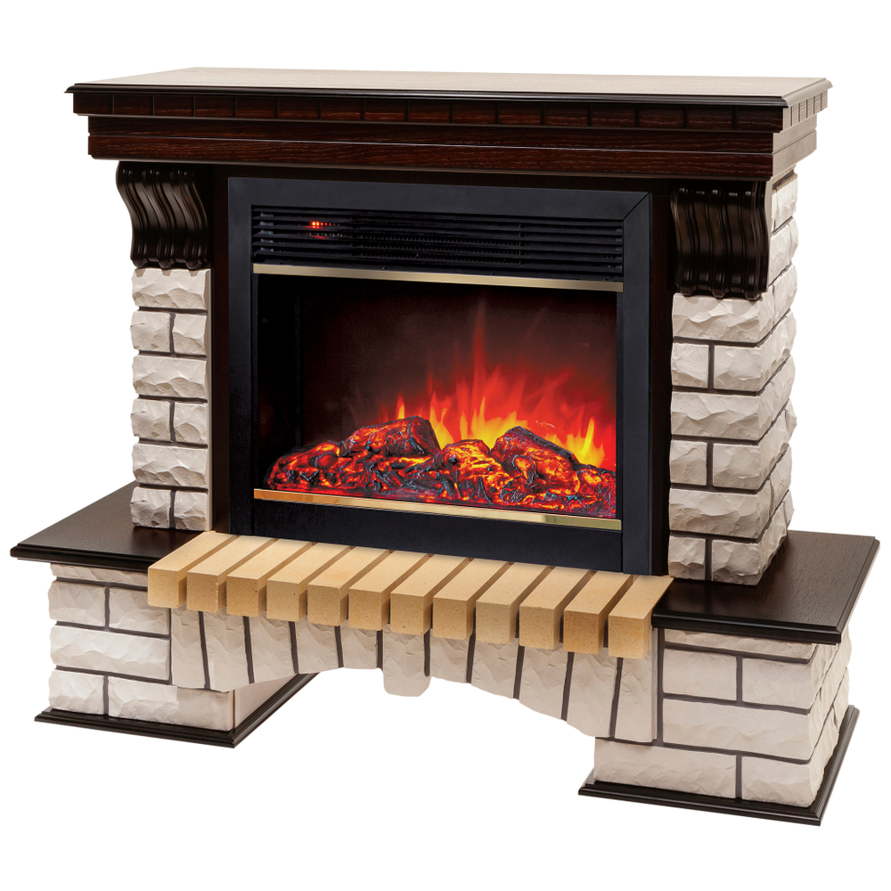 Каминокомплект Real Flame Country 26 AO с очагом Moonblaze Deluxe Brass