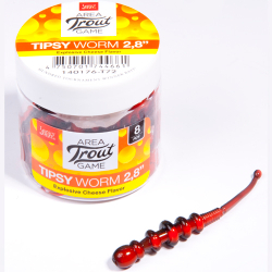 Слаги съедобные LJ Pro Series Tipsy Worm 2,3 in (58 мм), цвет T72, 12 шт