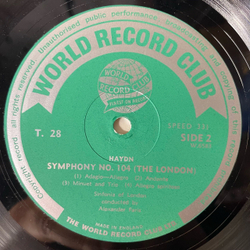 Винтажная виниловая пластинка LP Haydn Гайдн, Sinfonia Of London Conducted By Alexander Faris, Symphony No. 92 In G Major Oxford (Англия 1964)