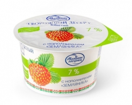 Десерт творожный взбитый "Молочный гостинец" 7% 125г. Земляника