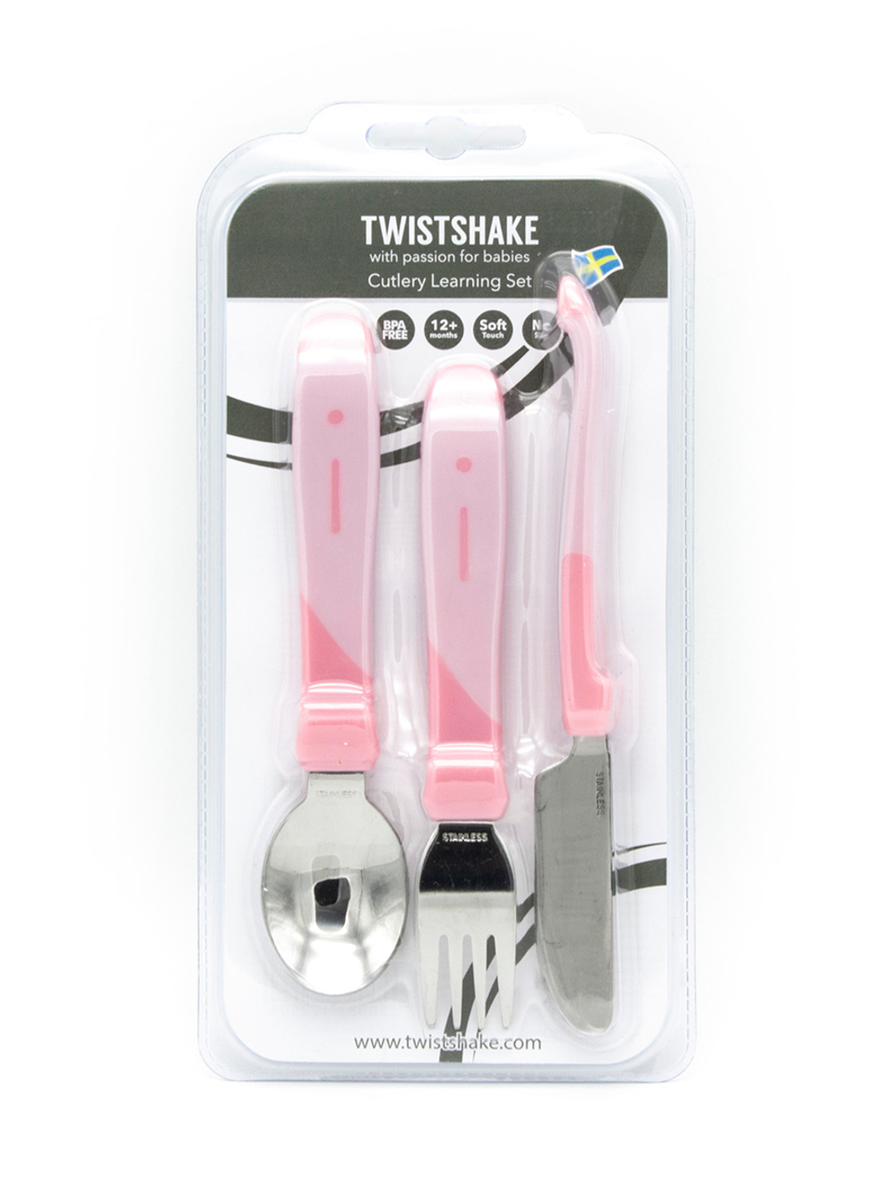 Набор приборов из нерж. стали Twistshake (Learn Cutlery Stainless Steel)_2