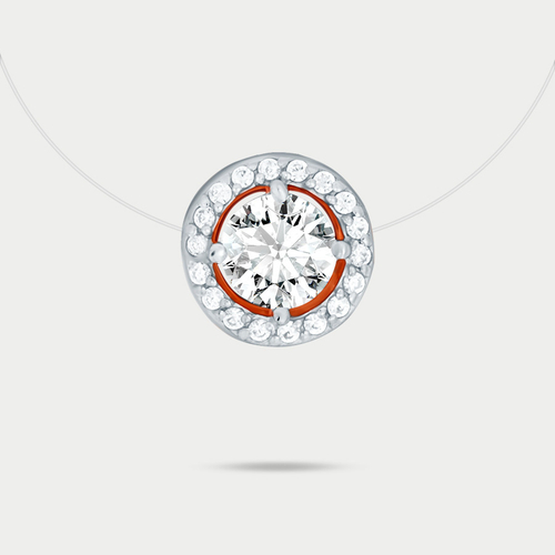 Женская подвеска с фианитами из розового золота 585 пробы (арт. 031855)