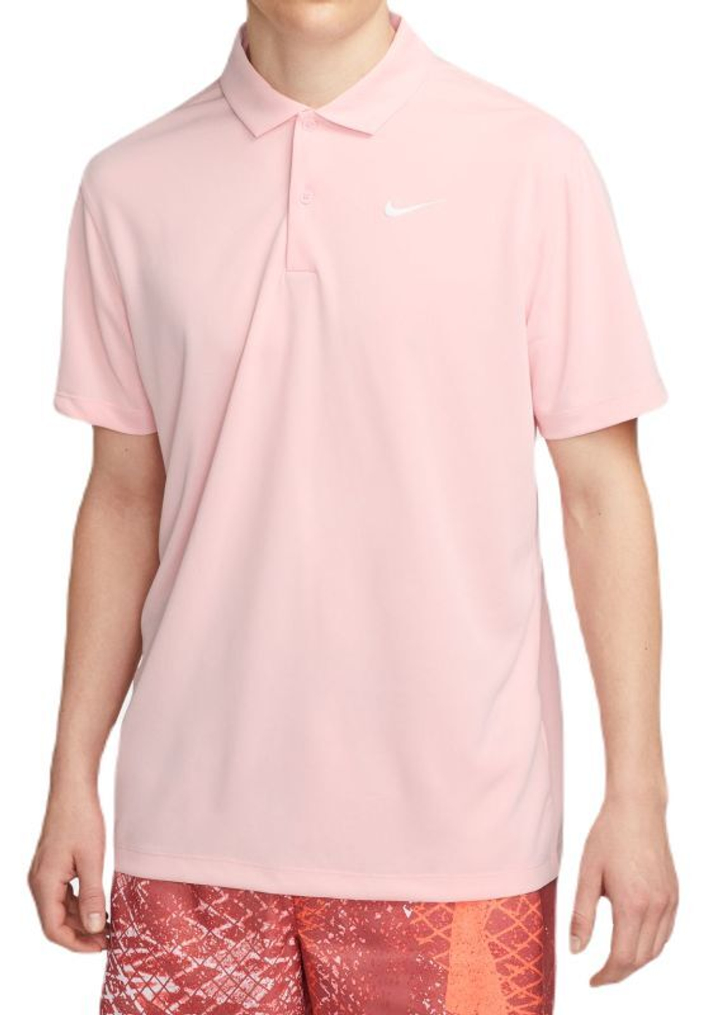 Мужское теннисное поло Nike Court Dri-Fit Solid Polo - pink bloom/white