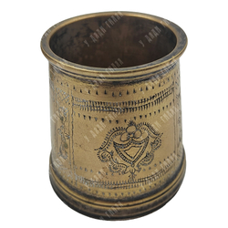 Кофейный набор из 3 предметов: кофейник, сахарница и сливочник. Индия. Латунь. 1950–1960-е гг.