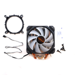 Кулер для процессора TESLA 1000RGB, 1х120мм, 800~1800rpm, 4-pin, Al+Cu, серебристый/RGB, 60CFM, 25дБ, 4-PIPE, TDP 170Вт, INTEL 1700/1200/115x/775/1366, AMD AM5/AM4/AM3(+)/AM2(+)/FM2(+)/FM1/754/940/939 (TSL-1000-RGB)