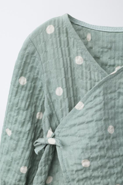 ZARA КОМБИНЕЗОН В ГОРОШЕК, ЦВЕТ МОРСКОЙ ВОЛНЫ