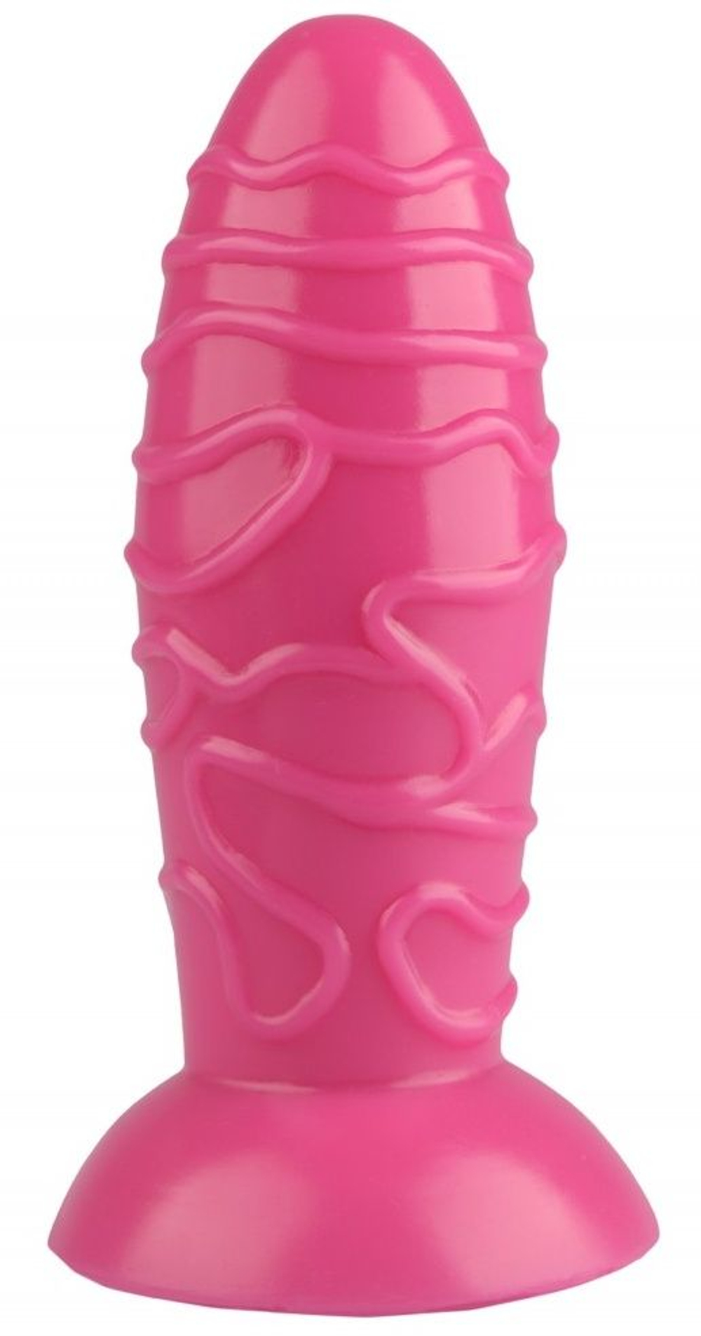 Розовая анальная втулка с венками - 17,5 см. (Цвет: розовый)