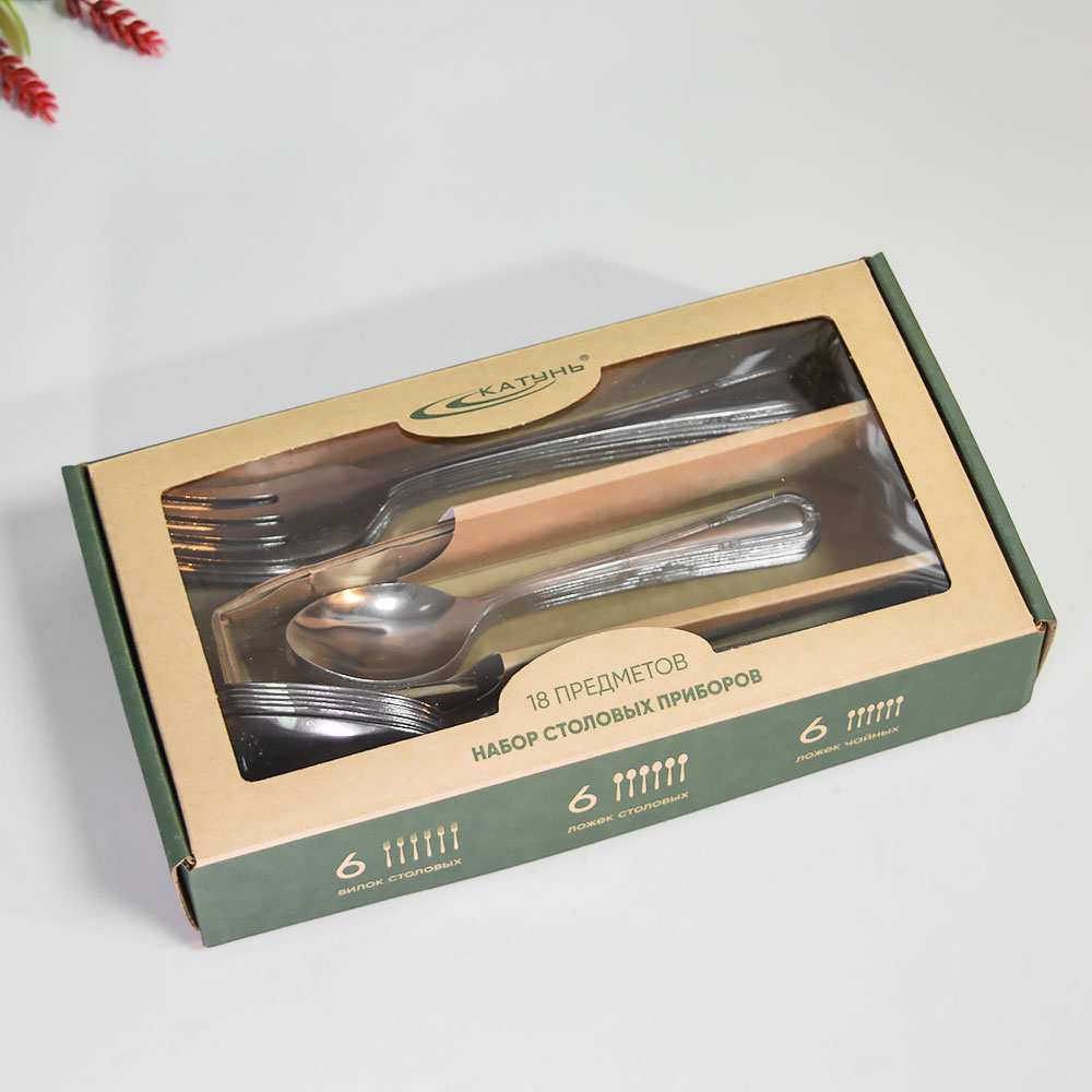 Набор столовых приборов 18 приборов "Даная" 1,8мм в коробке