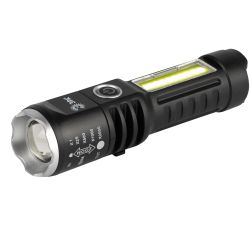 Светодиодный фонарь ЭРА UA-403 универсальный аккумуляторный 5 Вт LED + 3 Вт COB оптический Zoom 4 режима USB type C | Универсальные  фонари