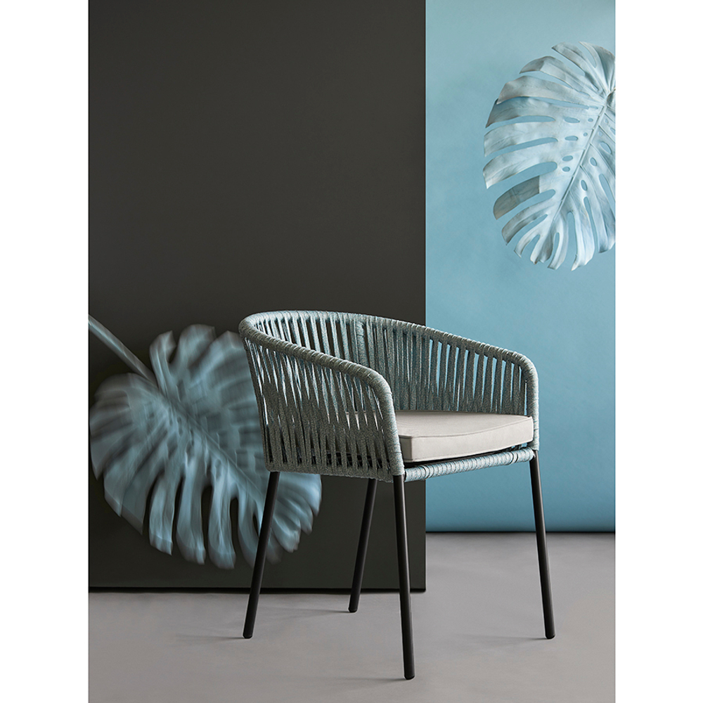 Стул reed, черный/серо-голубой