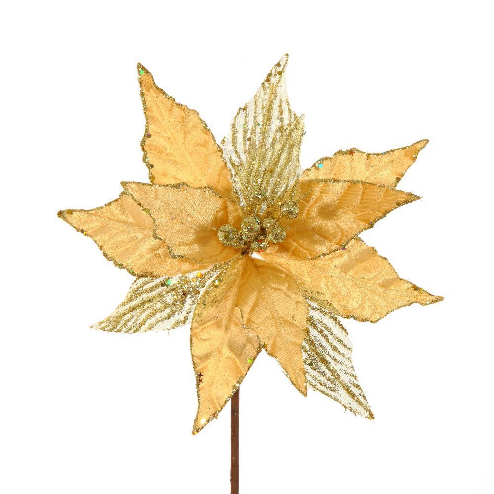 GAEM Цветок искусственный "Пуансеттия", L25 W25 H37 см, 2в.