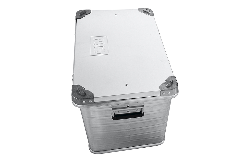 Ящик алюминиевый усиленный с замком 592х388х409 мм (ДхШхВ)