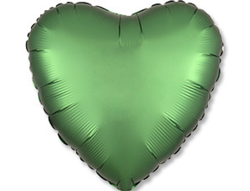 А Б/РИС СЕРДЦЕ 18" Сатин Emerald