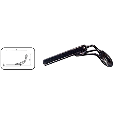 Кольца пропуск. Jaxon Керамический ОК-SM-0616 L=26мм H=12.2мм D=1.6мм 1шт Тюльпан