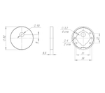 Накладка на шток цилиндра ESC.O.RLR/R.486 GR-23 графит (1шт.)