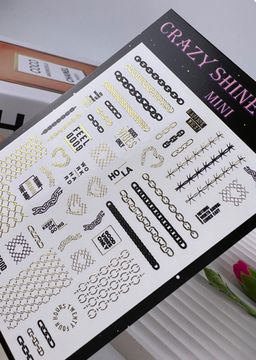 Слайдер-дизайн Crazy Shine Nails mini foil: GOLD CHAINS