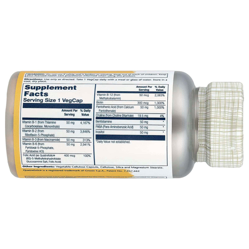 Solaray, Метил B-комплекс 50, 60 вегетарианских капсул