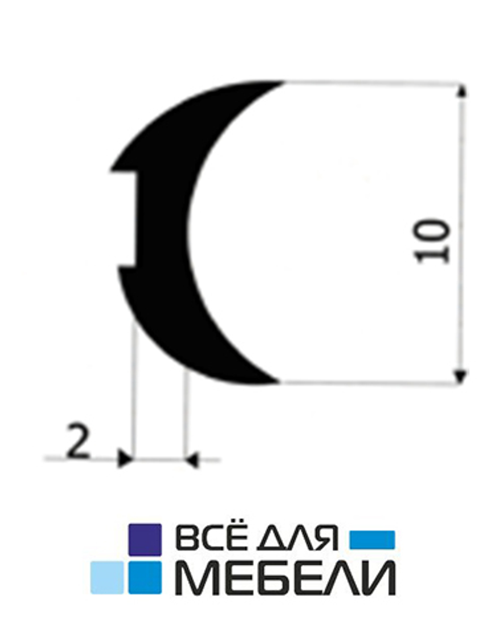 ППУ-114-2 Уплотнитель стекла для Т-Комплект, (прозрачный)