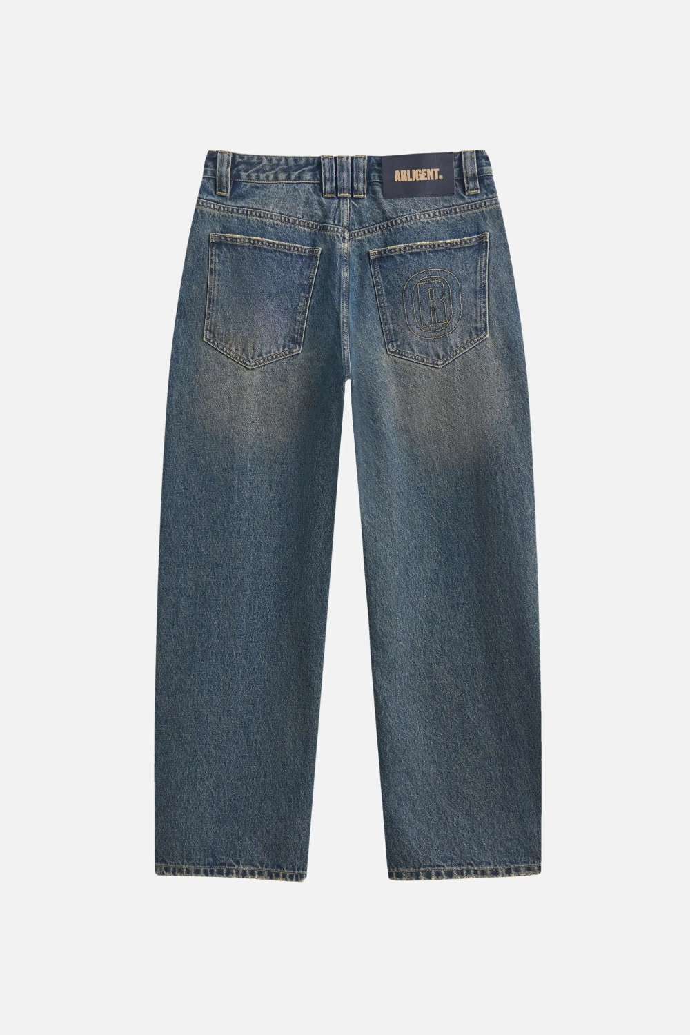 Джинсы-трубы с винтажным эффектом