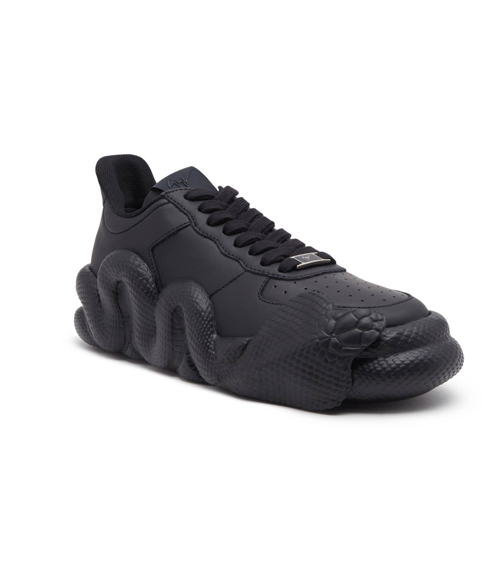 Кожаные кроссовки b cobra Giuseppe Zanotti - черный(RM20035)