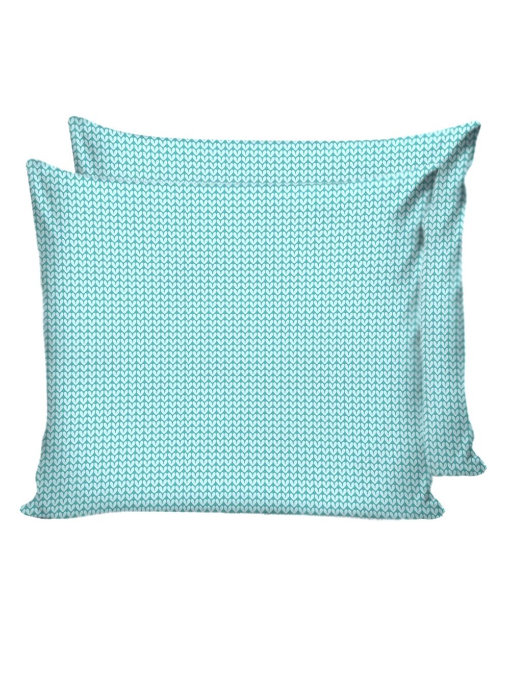 Наволочка комплект 2шт Сказка "Вязание лазурное" 70х70 см, перкаль