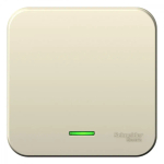 BLANCA О/У 1-клавишный ВЫКЛЮЧАТЕЛЬ (сх.1) с подсветкой, ИЗОЛ.ПЛ., 10А, 250В, МОЛОЧНЫЙ