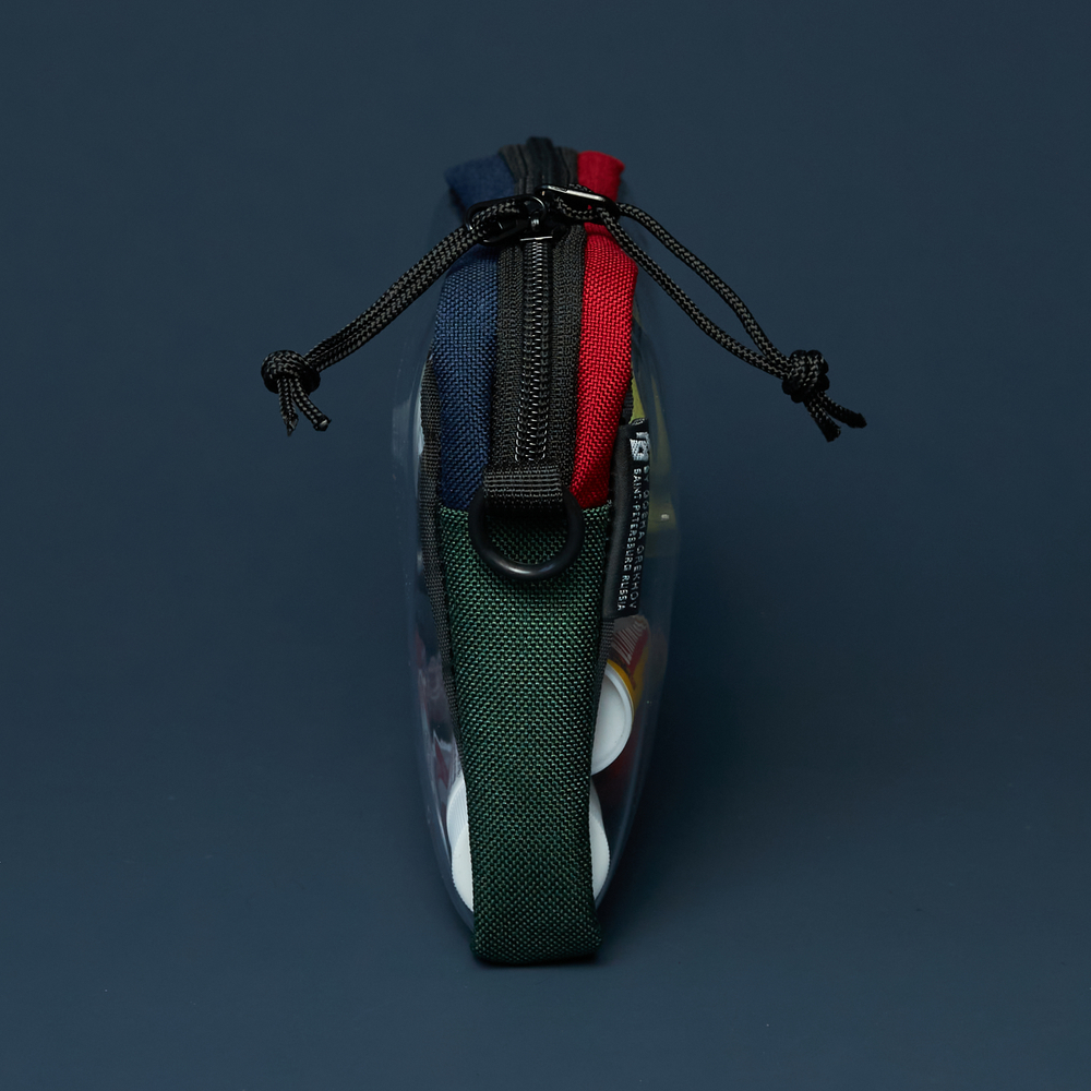 Transparent Case GO box темно-зеленый/алый/темно-синий