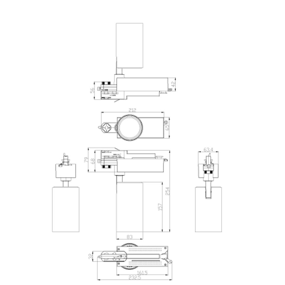 Трековый светильник трехфазный ЭРА SТR-30-36-30K-B30 узкий луч 3000K черный