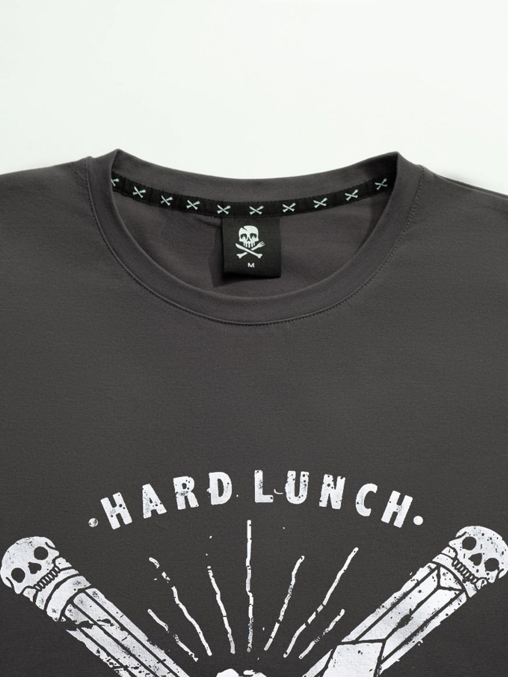 Купить Футболка Hardlunch оверсайз Fork and Knife темно-серая Футболка Hardlunch оверсайз Fork and Knife темно-серая