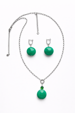 Комплект украшений из муранского стекла: колье, серьги