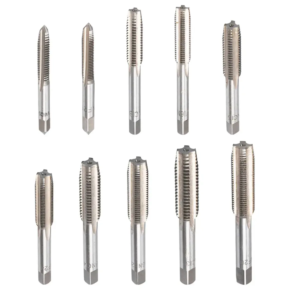 Набор метчиков дюймовых 10пр.(1/4-20,1/4-18,5/16-18,5/16-24,3/8-16,3/8-24,7/16-14,7/16-20,1/2-13,1/2-20), блистере Forsage F-C010-2T