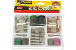 Набор мини-насадок для гравировальных машин (134 предмета) Stayer 29905-H134