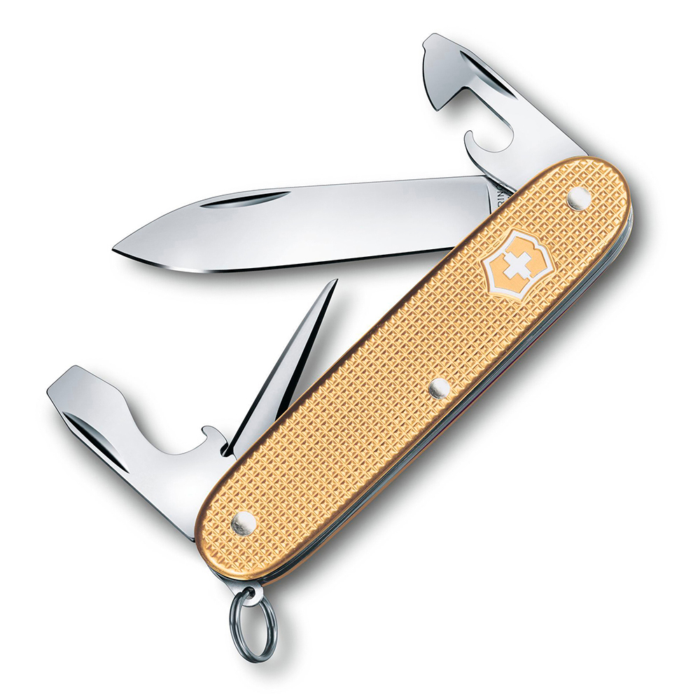 Нож Victorinox Alox Pioneer, 93 мм, 8 функций, золотистый (подар. упаковка)