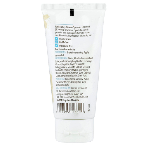 Carlson, Key-E®, крем для рук и тела, без запаха, 56 г (2 унции)