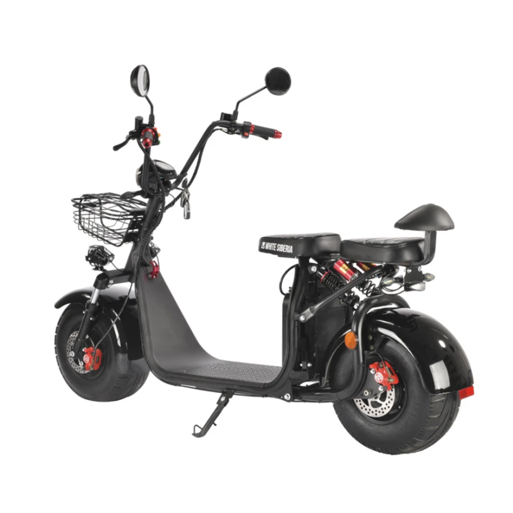 Электроскутер CityCoco White Siberia Pro Light 2000w Черный