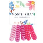 Резинки для волос НАБОР 5 шт., диаметр 4 см, пружинка, оттенки розового, MONTE VITA, 457060