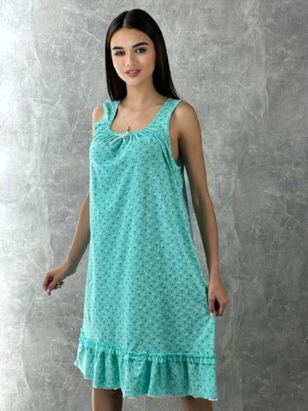 Сорочка молодежка х/б на бретели СМ0004-1