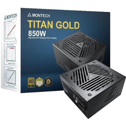 Блок питания Montech 850W TITAN GOLD, модульный, 16 Pin PCIe 5.0, 80 PLUS Gold (TIS0124)