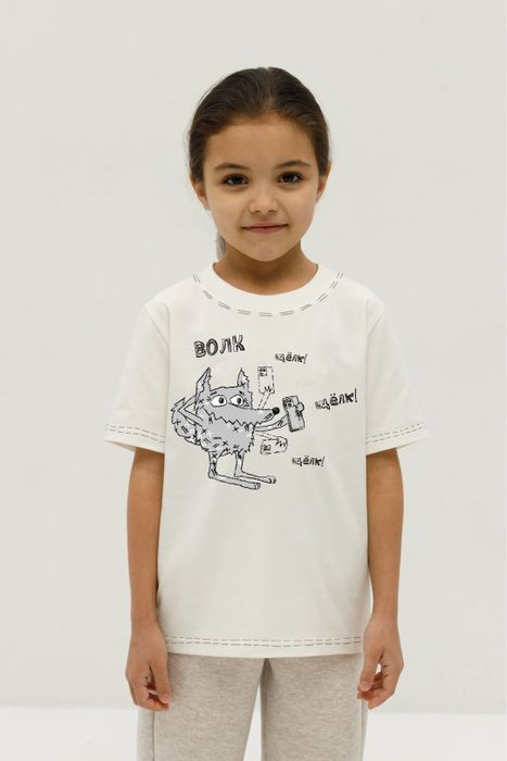 ФУТБОЛКА ДЕТСКАЯ РЕНА МОЛОЧНЫЙ ВОЛК ЩЁЛК ЩЁЛК