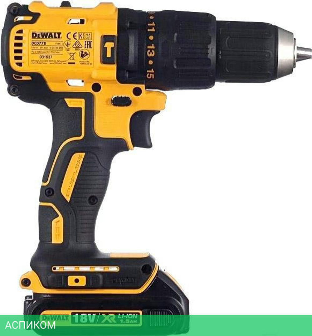 Дрель-шуруповерт DeWalt DCD778S2T-QW кейс
