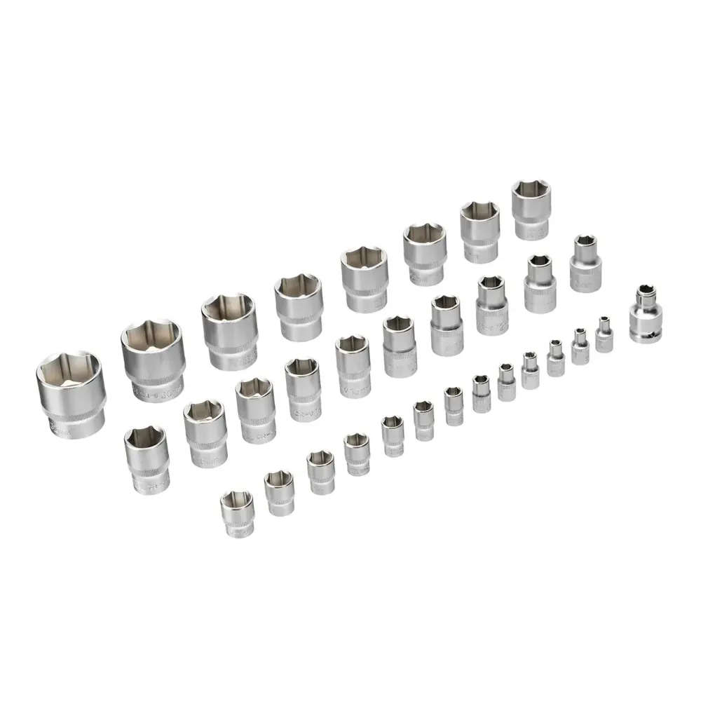 Набор инструментов, 1/2", 1/4", CrV, S2, пластиковый кейс, 94 предмета Denzel