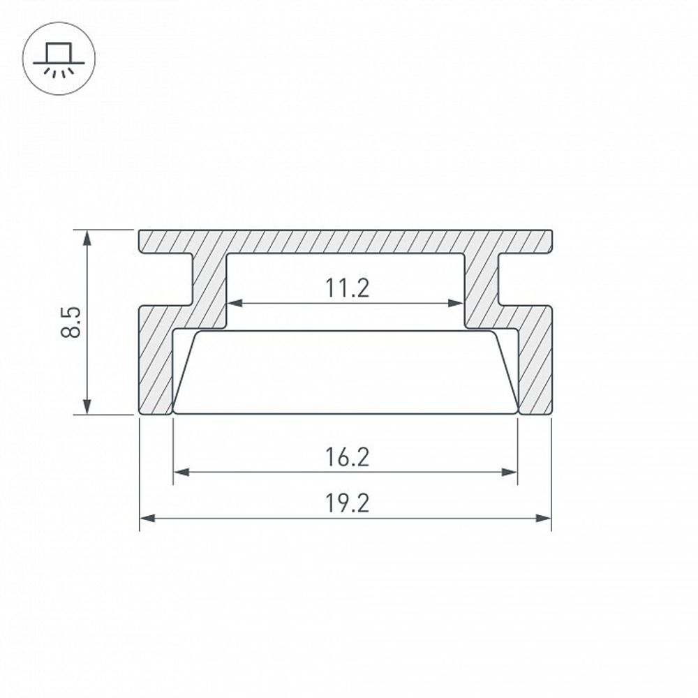 Профиль встраиваемый Arlight HR-2000 012090