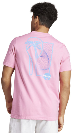 Мужская теннисная футболка Adidas Graphic Play Tennis T-Shirt - bliss pink
