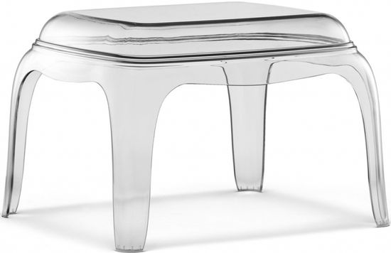 Стол-пуф прозрачный пластиковый Pasha