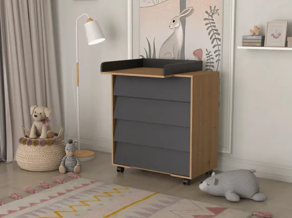 Детский пеленальный комод Incanto cambridge 800/4 цвет дуб графит