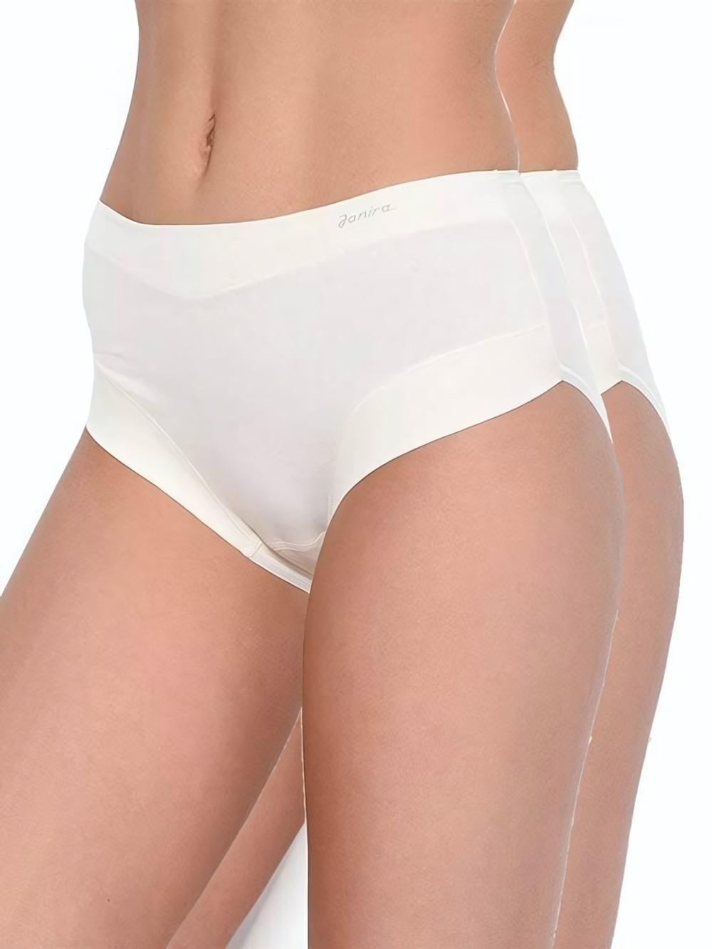 Набор из 2 трусиков-слип с завышенной талией Esencial (Размер: L) (Цвет: кремовый)