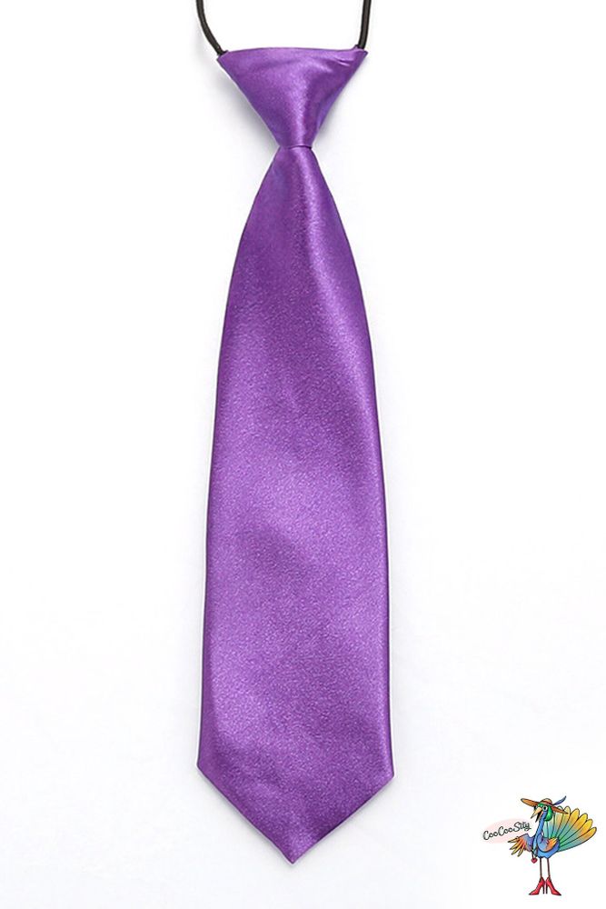 галстук детский Фиолетовый, на резинке