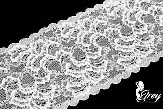 03-276 ОПТ Кружево эластичное 22 см, теплый белый