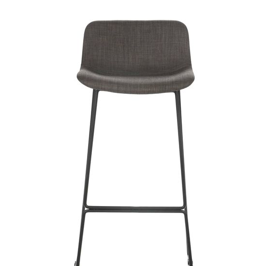 Барный стул Neo с мягкой серой обивкой